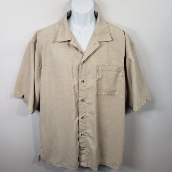 Columbia Short Sleeve Shirt Mens XL Tan Outdoor Sportsman Fishing Hiking / A273 - Picture 1 of 6